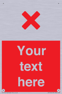 Custom red background, red cross sign